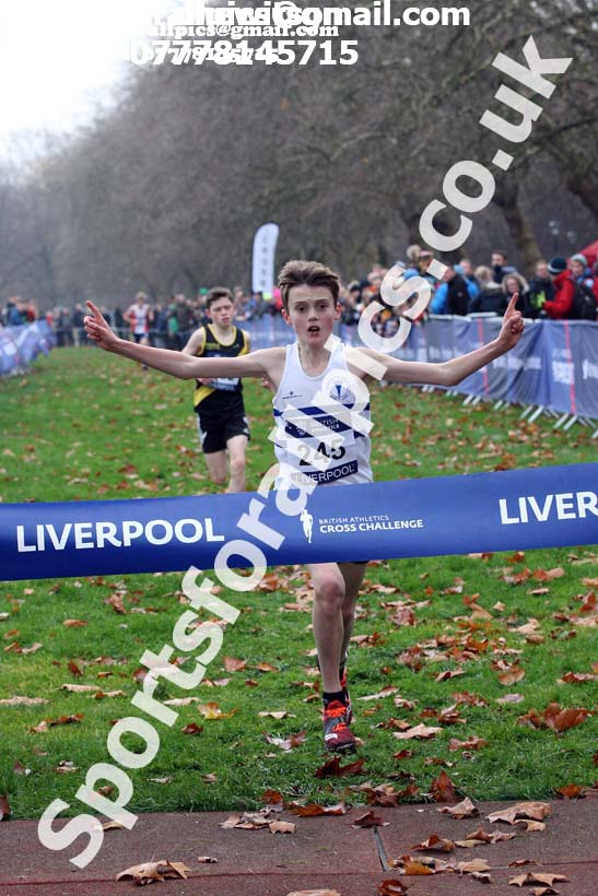 Boys under-13s British Athletics Liverpool Cross Challenge, Sefton Park, Liverpool. Photo:  David T. Hewitson/Sports for All Pics